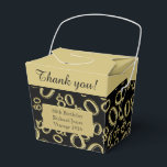 80th Birthday Partyブラック/金ゴールド番号パターン フェイバーボックス<br><div class="desc">提供された文字テンプレートを使用して、この黒と金ゴールド、80歳の誕生日パーティーテーマ上の文字を簡単にパーソナライズ。このデザインは、金ゴールドとブラックの乱数パターンであり、オールオーバープリントで様々なサイズと角度でマイルストーン番号80を繰り返す。前面にラベルがあり、上部にテキスト用の領域がある。簡単テンプレートを使用して、自分の単語、名前、イニシャル、またはモノグラムを追加する。小さなあなた素晴らしの贈り物やパーティーのためのアイディアは感謝してい、あなたの丘の上、80歳の誕生日のパーティー、または80番目の数を特集しているすべての行事のために好む；ちょうどイベントに一致するように文字を変更することによって。</div>