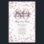 80th Birthday Partyプログラムバラ金ゴールドグリッター<br><div class="desc">「誕生日エレガントパーティプログラム」デザインとグリッター紙吹雪のバラ金ゴールドとカスタム文字。</div>