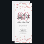 80th Birthday Partyプログラムバラ金ゴールドグリッター 招待状<br><div class="desc">「誕生日エレガントパーティプログラム」デザインとグリッター紙吹雪のバラ金ゴールドとカスタム文字。</div>