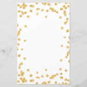 80th Birthday Partyプログラム金ゴールドグリッター（メニュー付き） (裏面)