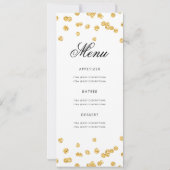 80th Birthday Partyプログラム金ゴールドグリッター（メニュー付き） 招待状 (裏面)