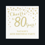 80th Birthday Partyホワイトと金ゴールドダイヤモンドナプキン スタンダードカクテルナプキン<br><div class="desc">白と金ゴールドのダイヤモンド背景と80th誕生日パーティーグリッター招待。金ゴールド紙吹雪。大人誕生日。男性または女性の誕生日。さらにカスタマイクリックズを行う場合はカスタマイズ、「IT」ボタンをクリックし、このテンプレートを変更するために当社のデザインツールを使用する。</div>