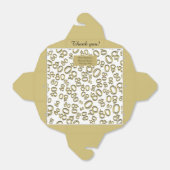 80th Birthday Party金ゴールド/ホワイトナンバーパターン フェイバーボックス (折り畳みなし)