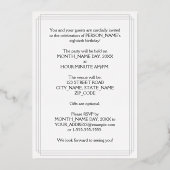 80th Birthday Party – スクリプファンシート&名前をカスタムする 箔招待状 (裏面)