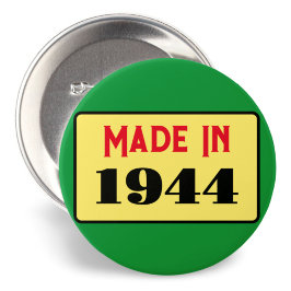 80th Birthday party 1944 80生まれピン 缶バッジ