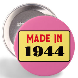 80th Birthday party 1944 80生まれピン 缶バッジ