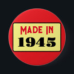 80th Birthday party 1945 80生まれピン 缶バッジ<br><div class="desc">これは誕生日ピンバッジスタイリッシュのための本当に素敵なデザインである。</div>