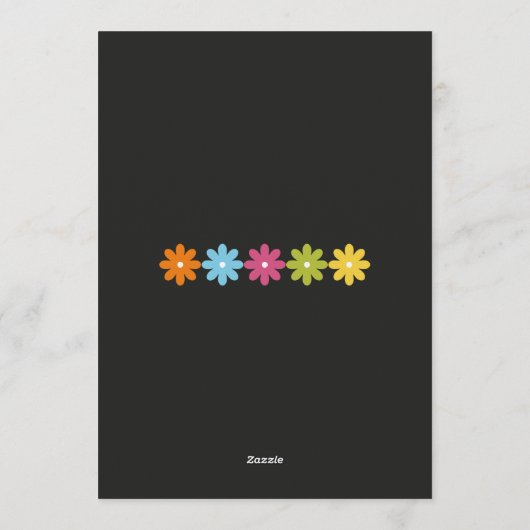 80th Birthday Party for 60s Music Lovers 招待状 (裏面)