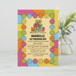 80th Birthday Party for 60s Music Lovers 招待状