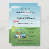 80th Birthday Party Men's Golf Theme Party   招待状 (正面/裏面)