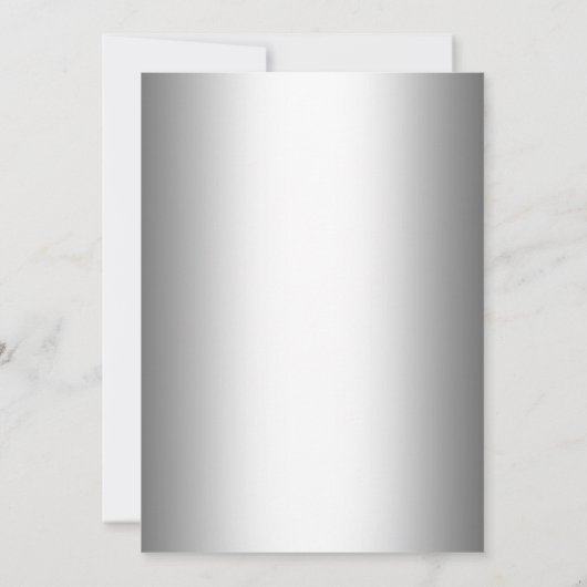 80th Birthday Party - Silver Black 招待状 (裏面)