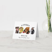 80th birthday Photo Collage established 1946 サンキューカード (正面)