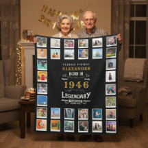 80th Birthday Photo Collage Father Grandfather