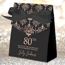 80th Birthday Rose Gold Elegant Thank You フェイバーボックス