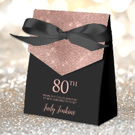 80th Birthday Rose Gold Thank You Favor Box フェイバーボックス