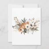 80th Birthday Rustic Floral Fall 招待状 (裏面)