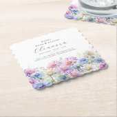 80th Birthday September Birth Flower Custom ペーパーコースター (アングル)