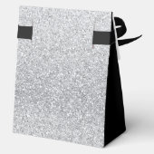 80th Birthday Silver Glitter Thank You フェイバーボックス (裏面)