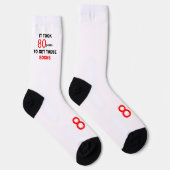 80th Birthday Socks Men Funny ソックス (右)