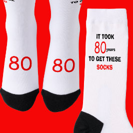 80th Birthday Socks Men Funny ソックス