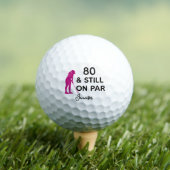 80th Birthday Women Golfer Funny Custom ゴルフボール (インサイチュ 木)