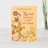 80th Jubilee Anniversary Nun Cross, Swirls, Flower カード (正面)