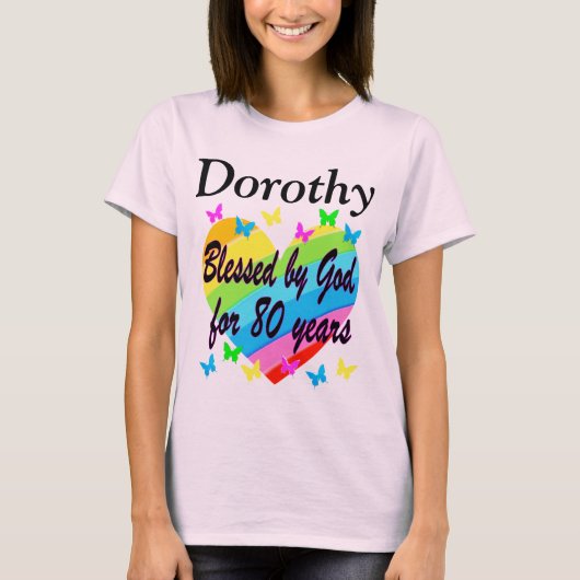 80TH LOVE FILLEDパーソナライズされた誕生日Tシャツ Tシャツ (正面)