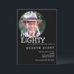 80th Mens Birthday Party写真Hello Heythy Black 招待状<br><div class="desc">こ祝この洗練された誕生日の招待とお洒落一緒に「80歳へこんにちは」。白いエレガント文字とキャンドル詳細を備えた黒い背景が美しく魅力的コントラストし、洗練されたフェスティバルtouchをデザインに持ち込む。誘い出す言葉カジュアルは、エキサイティングなお祝いのトーンを設定する。さらに、カスタマイズ可能な写真テンプレートを使用して、個人touchを追加できる。このミニマモダンリストの招待は、重要なマイルストーンをマークするのに最適である。簡単のデジタルダウンロードとして利用でき、友達や家族とパーソナライズして共有する準備ができている。彼または彼女のために設計されたスタイリッシュこの招待であなたの80th忘れられない！</div>