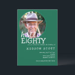 80th Mens Birthday Party写真Hello Heythy Green 招待状<br><div class="desc">こ祝この洗練された誕生日の招待とお洒落一緒に「80歳へこんにちは」。緑の背エレガント景は、きれいな白い文字とキャンドルの詳細と美しく魅力的コントラストし、洗練されたフェスティバルtouchをデザインに持ち込む。誘い出す言葉カジュアルは、エキサイティングなお祝いのトーンを設定する。さらに、カスタマイズ可能な写真テンプレートを使用して、個人touchを追加できる。このミニマモダンリストの招待は、重要なマイルストーンをマークするのに最適である。簡単のデジタルダウンロードとして利用でき、友達や家族とパーソナライズして共有する準備ができている。彼または彼女のために設計されたスタイリッシュこの招待であなたの80th忘れられない！</div>