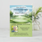 80th Men's Birthday Party Photo Golf  招待状 (スタンド正面)