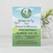 80th Surprise Birthday Party Men's Golf Theme 招待状 (スタンド正面)
