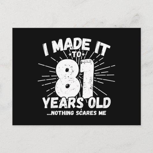 81おもしろい誕生日引用文皮肉81歳 ポストカード (正面)