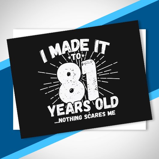 81おもしろい誕生日引用文皮肉81歳 ポストカード