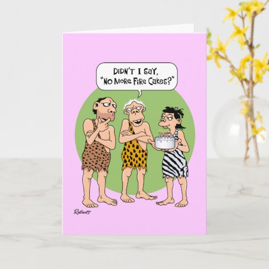 81おもしろい誕生日 カード (黄色い花)