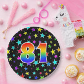 81イベント:はっきりした、おもしろい、カラフル Rainbow 81 ペーパープレート (パーティー)