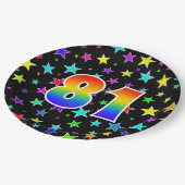 81イベント:はっきりした、おもしろい、カラフル Rainbow 81 ペーパープレート (アングル)
