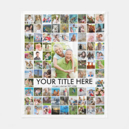 81フォトコラージュパーソナライズされたテンプレート フリースブランケット