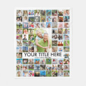 81フォトパーソナライズされたコラージュカスタムカラー フリースブランケット (正面)