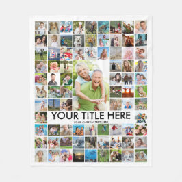 81フォトパーソナライズされたコラージュカスタムカラー フリースブランケット