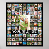 81フォトパーソナライズされたコラージュカスタムカラー ポスター (正面)