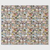 81写真モダンコラージュのパターン ラッピングペーパー (フラット)