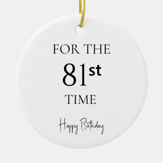 81回目の誕生日おめでとう セラミックオーナメント (正面)