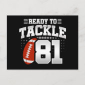 81歳のタックルフットボールパーティー 81歳の誕生日 ポストカード (正面)