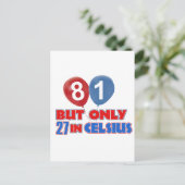 81歳のデザイン ポストカード (スタンド正面)