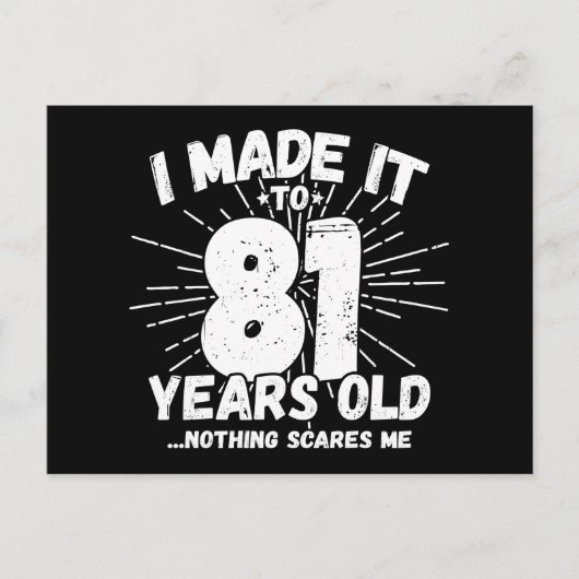 81歳の皮肉なミーム 面白い81歳の誕生日 ポストカード (正面)