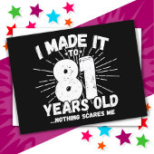 81歳の皮肉なミーム 面白い81歳の誕生日 ポストカード