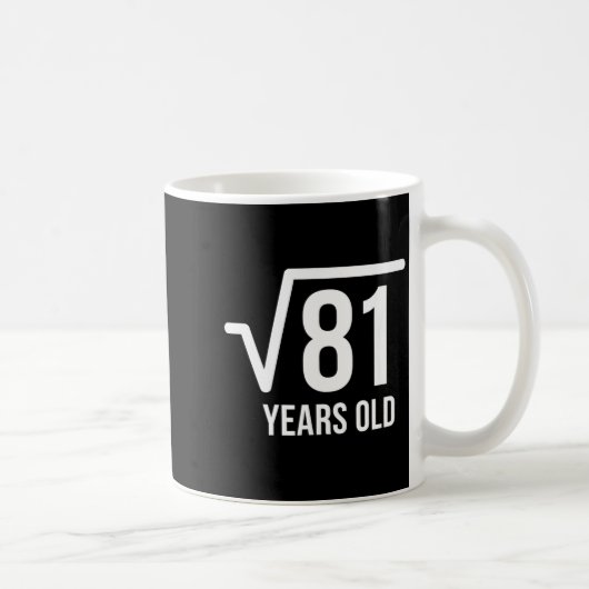 81歳の誕生日おめでとう 平方根の数学 コーヒーマグカップ (右)