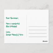 81歳の誕生日おめでとう:楽しいハート柄、虹81 ポストカード (裏面)