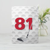 81歳の誕生日ゴルフテーマパーティー 招待状 (スタンド正面)