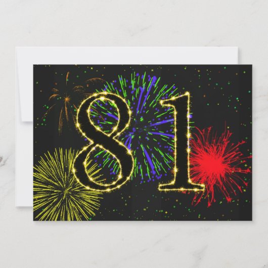 81歳の誕生日パーティー招致 招待状 (正面)